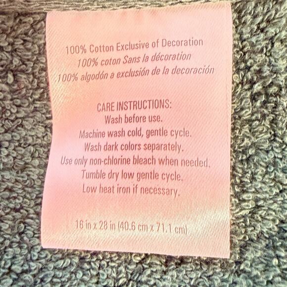 Green Embroidered Palm Tree Holiday Christmas Lights Hand Towels Set of 2 NEW - Picture 3 of 3